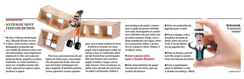 DIY faça você mesmo Fábrica de Brinquedos no jornal Estadão